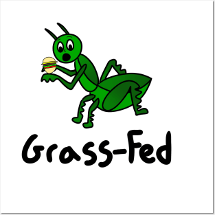 Funny Junk Food Grasshopper Posters and Art